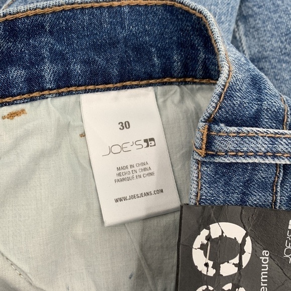 Joe's Jeans Easy Bermuda jean denim shorts Akila distressed cut-off women new 30 - Picture 6 of 6